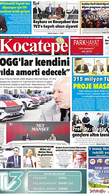 E-Gazete - Tarih: 01 Mayıs 2026