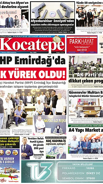 E-Gazete - Tarih: 01 Temmuz 2026