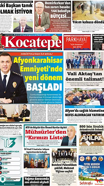 E-Gazete - Tarih: 01 Ekim 2026