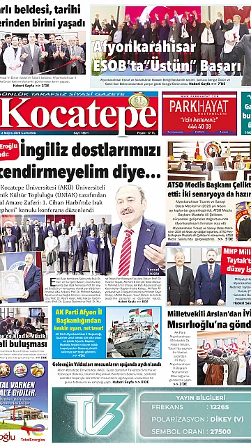 E-Gazete - Tarih: 03 Mayıs 2026