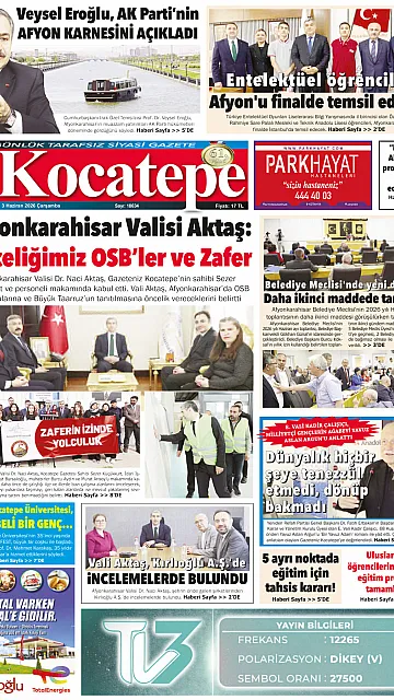 E-Gazete - Tarih: 03 Haziran 2026