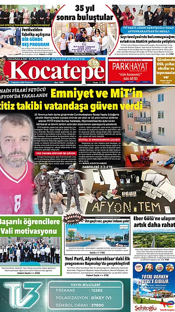E-Gazete - Tarih: 03 Ağustos 2026