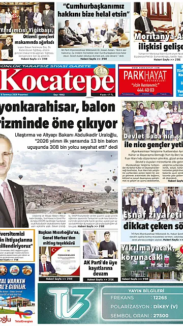 E-Gazete - Tarih: 06 Temmuz 2026