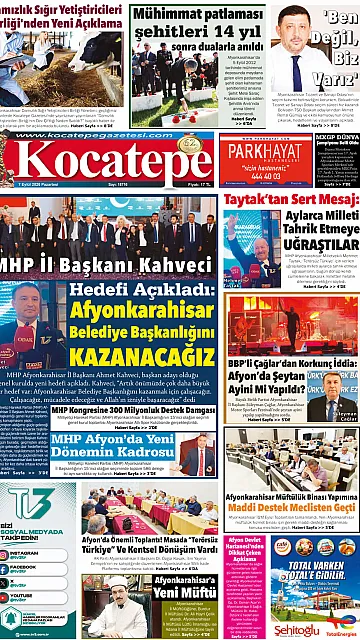E-Gazete - Tarih: 07 Eylül 2026