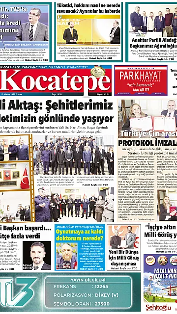 E-Gazete - Tarih: 10 Nisan 2026