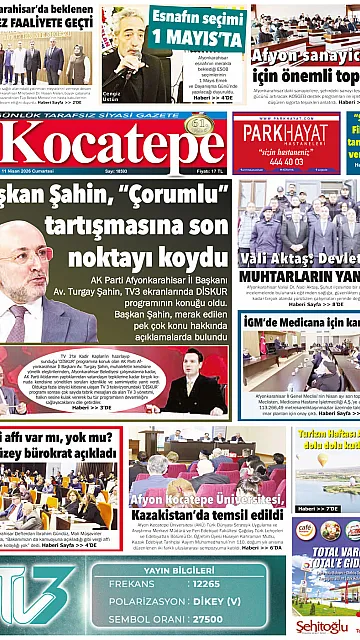 E-Gazete - Tarih: 11 Nisan 2026