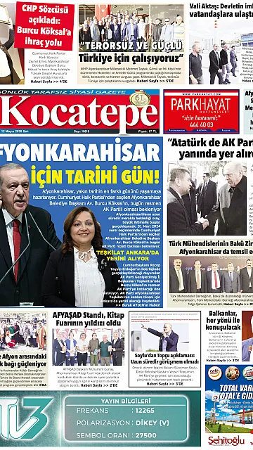 E-Gazete - Tarih: 12 Mayıs 2026
