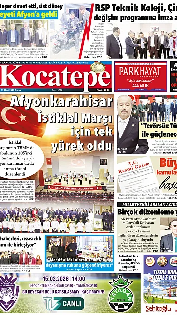 E-Gazete - Tarih: 13 Mart 2026