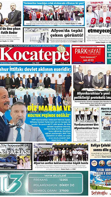 E-Gazete - Tarih: 13 Temmuz 2026