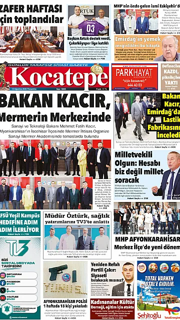 E-Gazete - Tarih: 13 Ağustos 2026