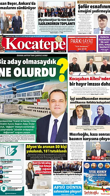 E-Gazete - Tarih: 13 Ekim 2026