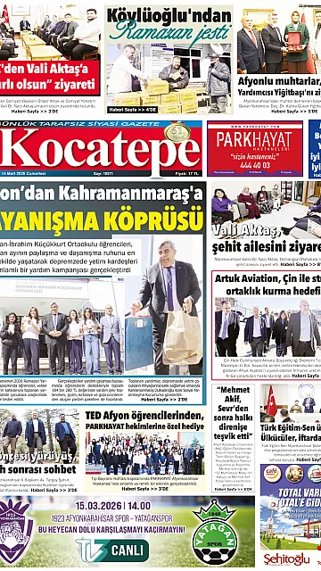 E-Gazete - Tarih: 14 Mart 2026