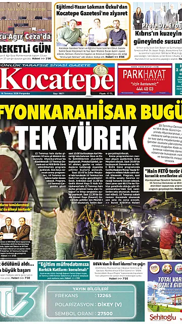 E-Gazete - Tarih: 15 Temmuz 2026