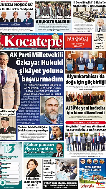 E-Gazete - Tarih: 15 Ekim 2026