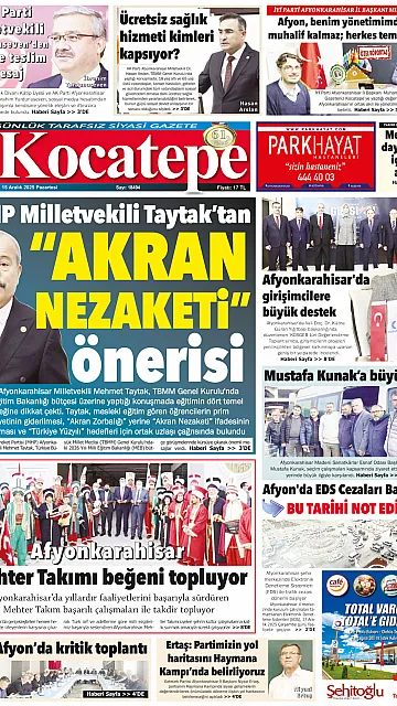 E-Gazete - Tarih: 15 Aralık 2025