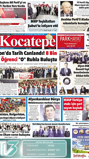 E-Gazete - Tarih: 16 Mayıs 2026