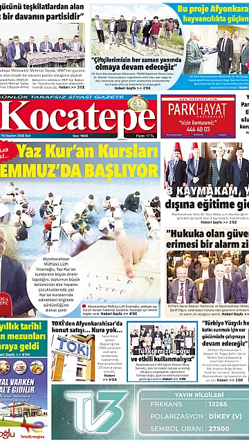 E-Gazete - Tarih: 16 Haziran 2026