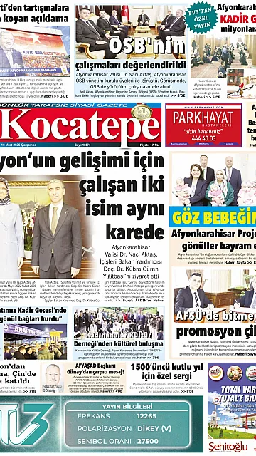 E-Gazete - Tarih: 18 Mart 2026
