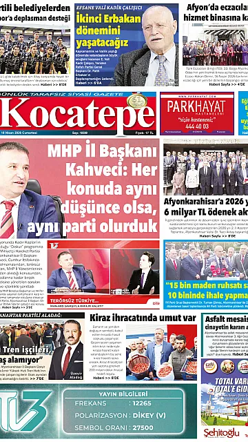 E-Gazete - Tarih: 18 Nisan 2026