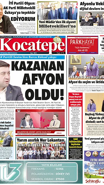 E-Gazete - Tarih: 18 Temmuz 2026