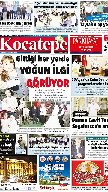 E-Gazete - Tarih: 18 Ağustos 2025