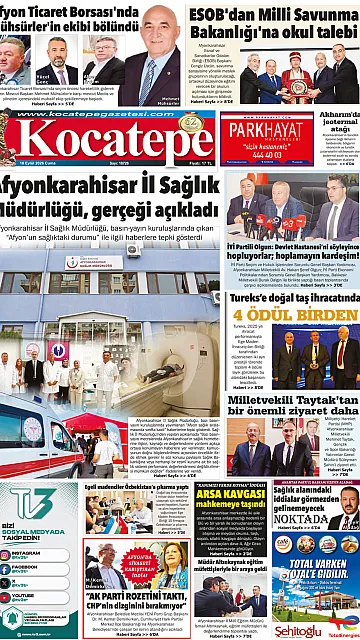 E-Gazete - Tarih: 18 Eylül 2026