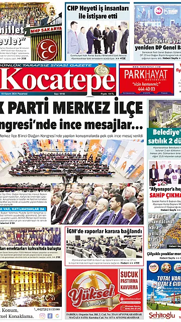 E-Gazete - Tarih: 18 Kasım 2024