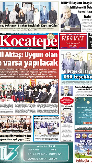 E-Gazete - Tarih: 19 Mart 2026