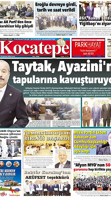 E-Gazete - Tarih: 19 Haziran 2026