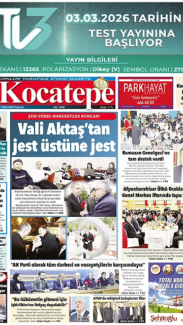 E-Gazete - Tarih: 02 Mart 2026
