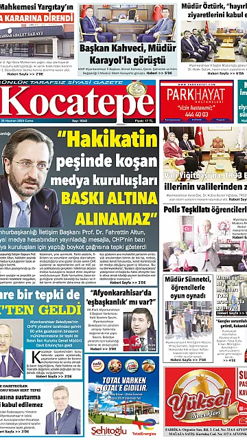 E-Gazete - Tarih: 20 Haziran 2025