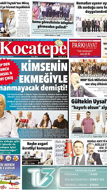 E-Gazete - Tarih: 21 Temmuz 2026