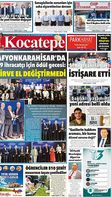 E-Gazete - Tarih: 21 Ağustos 2026
