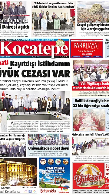 E-Gazete - Tarih: 21 Ekim 2025