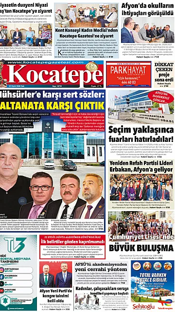 E-Gazete - Tarih: 22 Eylül 2026