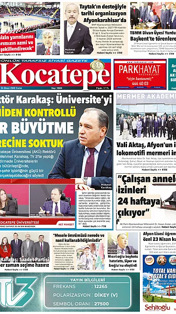 E-Gazete - Tarih: 24 Nisan 2026