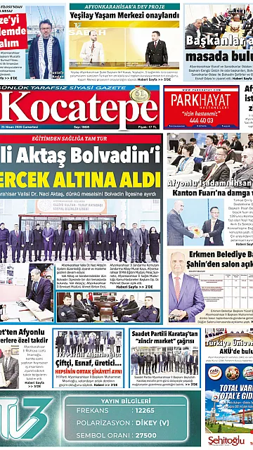E-Gazete - Tarih: 25 Nisan 2026