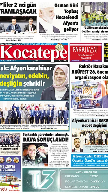 E-Gazete - Tarih: 25 Mayıs 2026