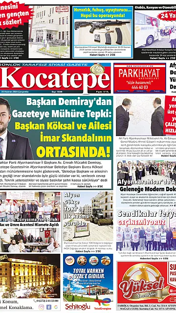 E-Gazete - Tarih: 25 Haziran 2025
