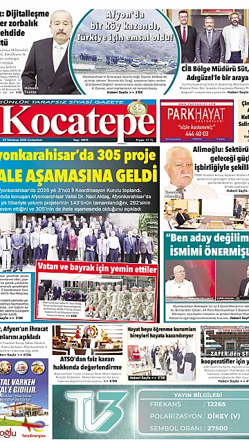 E-Gazete - Tarih: 25 Temmuz 2026