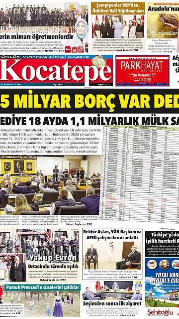 E-Gazete - Tarih: 25 Kasım 2025