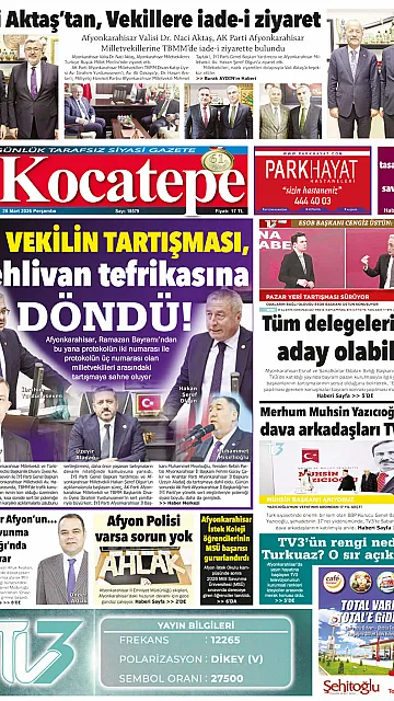 E-Gazete - Tarih: 26 Mart 2026