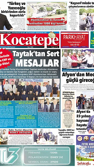 E-Gazete - Tarih: 27 Temmuz 2026