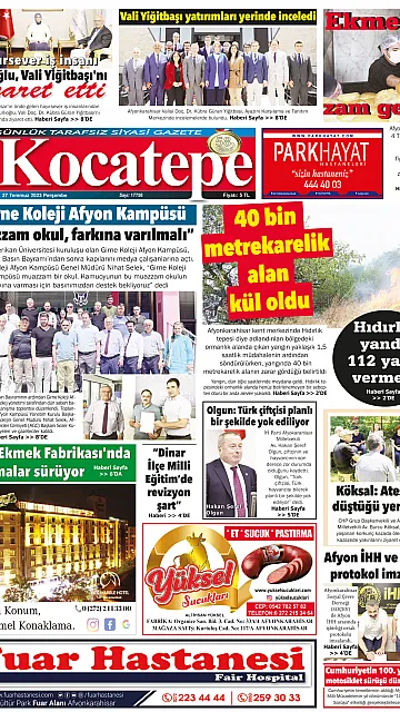 E-Gazete - Tarih: 27 Temmuz 2023