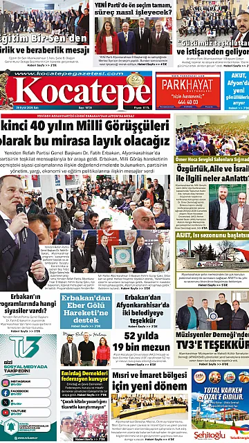 E-Gazete - Tarih: 29 Eylül 2026