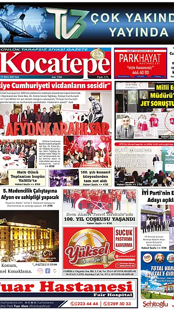 E-Gazete - Tarih: 31 Ekim 2023
