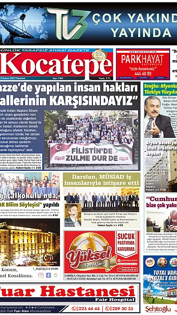 E-Gazete - Tarih: 06 Kasım 2023