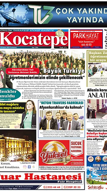 E-Gazete - Tarih: 25 Kasım 2023