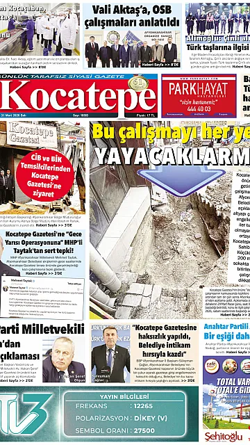 E-Gazete - Tarih: 31 Mart 2026