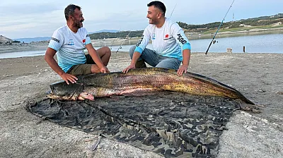 2 Metre 27 Santimlik Balık Yakaladılar!